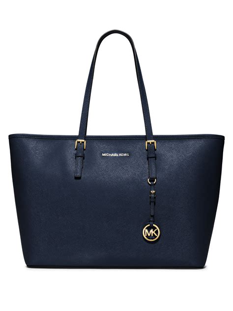 michael kors jet set tote bag navy|michael kors large open tote.